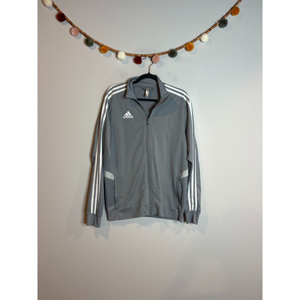 Adidas grey zip up jacket